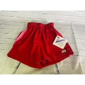 VTG Mizuno Volleyball Shorts DEADSTOCK Red Unisex Mens Womens Small Made In USA